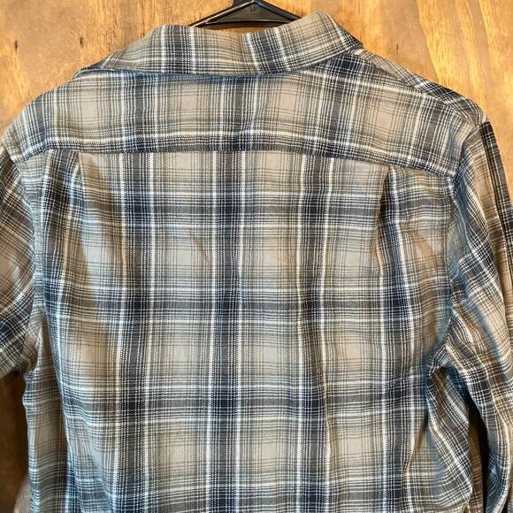 Express Womens Shirt Multicolored Plaid Button Down Collared Flannel Stretch XS - Picture 9 of 10